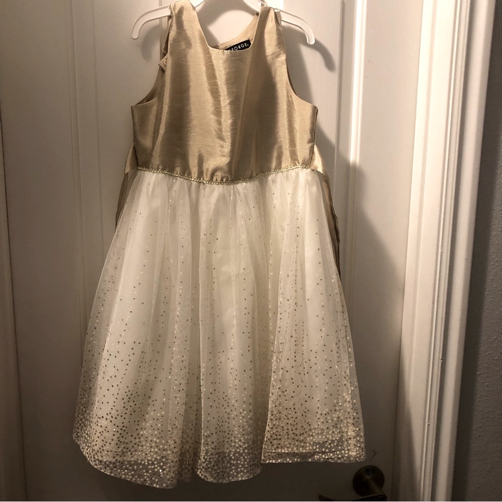 Gold and Soft White Holiday Christmas New Years Eve Dress (44)